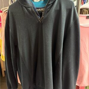 Ted Baker London Men's Navy Zip-Up Sweater